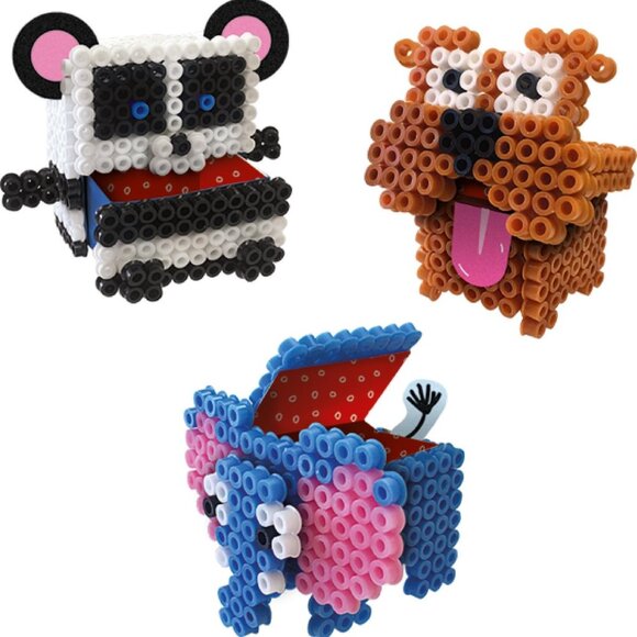 New in Box SES Iron on Beads Beedz 3D Animal Box 1800 Pcs w/Accessories Age 5+ - Picture 3 of 15